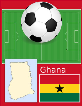 Ghana soccer football sport world flag map