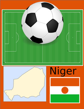 Niger soccer football sport world flag map