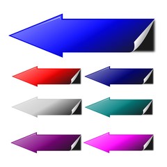 Fototapeta premium Label arrows in business colors