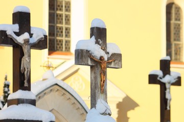 Gräber auf Friedhof