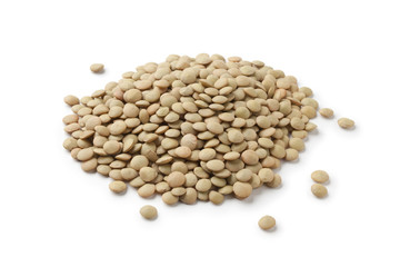 Scattered brown lentils
