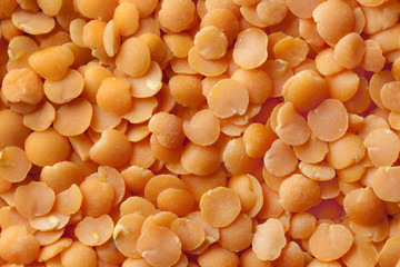 Red split lentils full frame