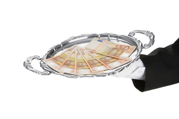 Obraz premium Money on a tray