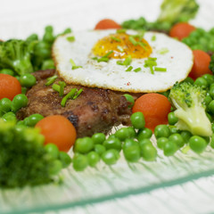 pork steak with vegetables