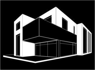 modern house, vector