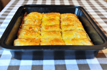 Apple pie in a griddle