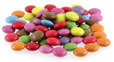 bonbons, pastilles multicolores,