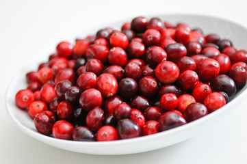 Bowl of cranberries