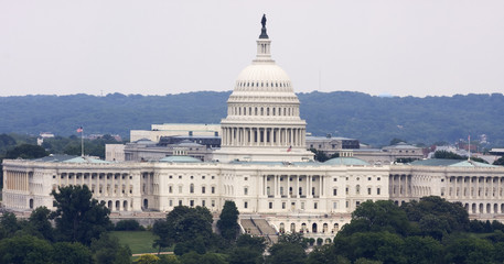 Fototapeta premium US Capitol, aerial view, Washington DC