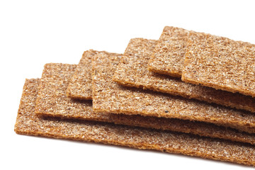 Rye crispbread  isolated