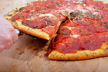 Delicious pepperoni pizza