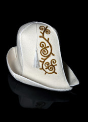 White kyrgyz kalpak