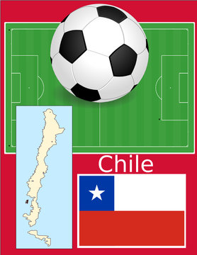 Chile soccer football sport world flag map