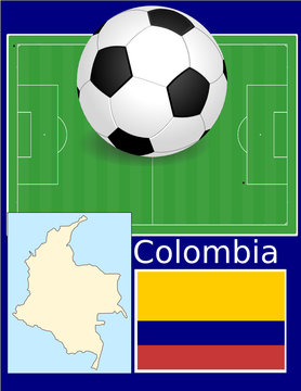 Colombia soccer football sport world flag map