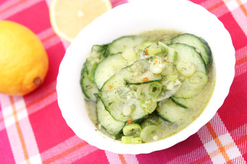 frischer Gurkensalat