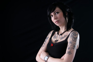 Oberarm Tattoos Gothic Girl