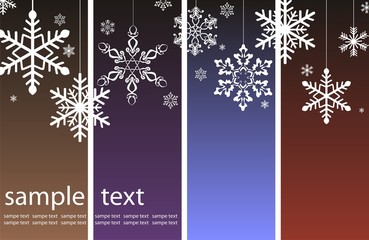 Christmas background from snowflakes