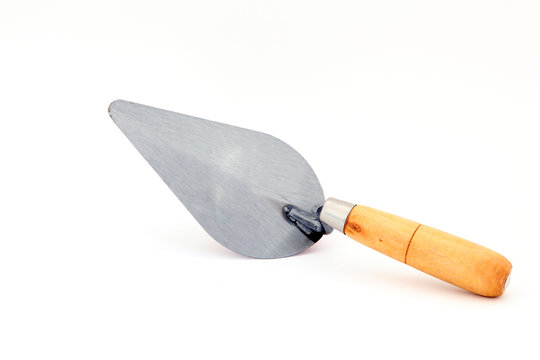 perspective of isolated of lute trowel for construction