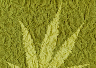 sfondo con foglia di mariuana