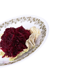 Тертая свекла.