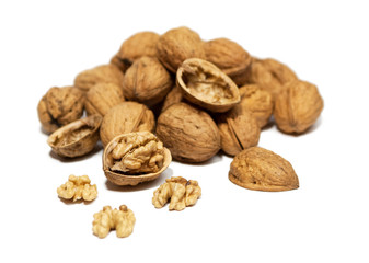 Closeup of walnuts
