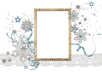 Christmas background with frame