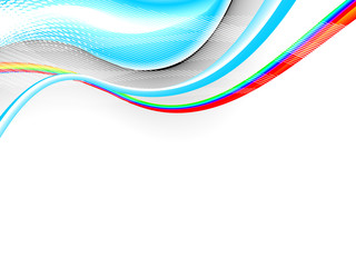 colorful 3ds waves, vector background