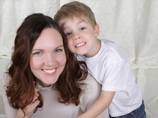 young mother and her son spend time together