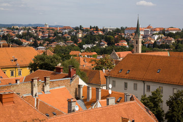 Fototapeta premium View oz Zagreb, Croatia