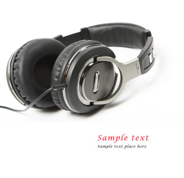 Headphones isolated on white. Shallow DOF