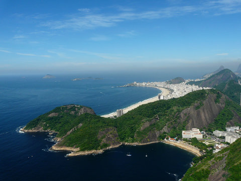 View of Rio de Janeiro and Copacabana beach, Brazil