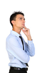 Portrait of a thinking businessman