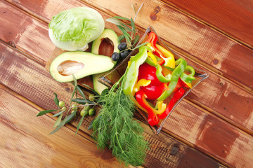 raw fresh vegetables