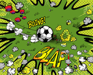 Soccer cartoon background © antipathique