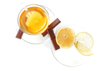 lemon tea and chocolate strips