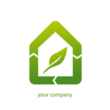 logo entreprise, maison écologique