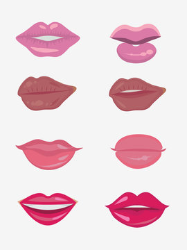 female lips set