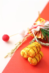 しめ飾りと米俵