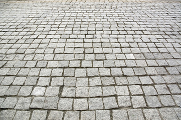 Stone blocks street