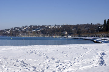 Fototapeta premium Spiaggia innevata