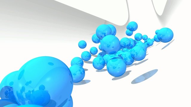 3D Ball Tube Movie - Blue 01