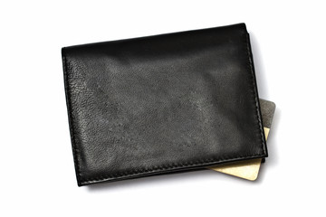 Black wallet with Credit card