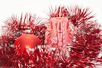 New-year ball from candles