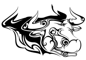 Head of  bull  pattern elements