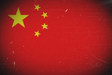 China grunge flag