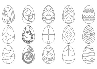 Easter eggs, contours