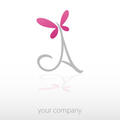 logo entreprise, lettre a, papillon © Logostylish
