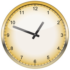 vector gold clock