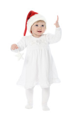 Cute baby in Santa's hat