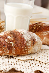 fresh bread on the table